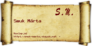 Smuk Márta névjegykártya